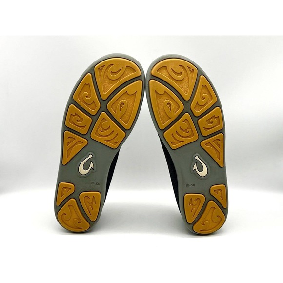 Olukai Shoes Men Size 10.5 Nohea Mesh Dark Shadow Gray Slip-On 10188-4242 - Picture 4 of 6